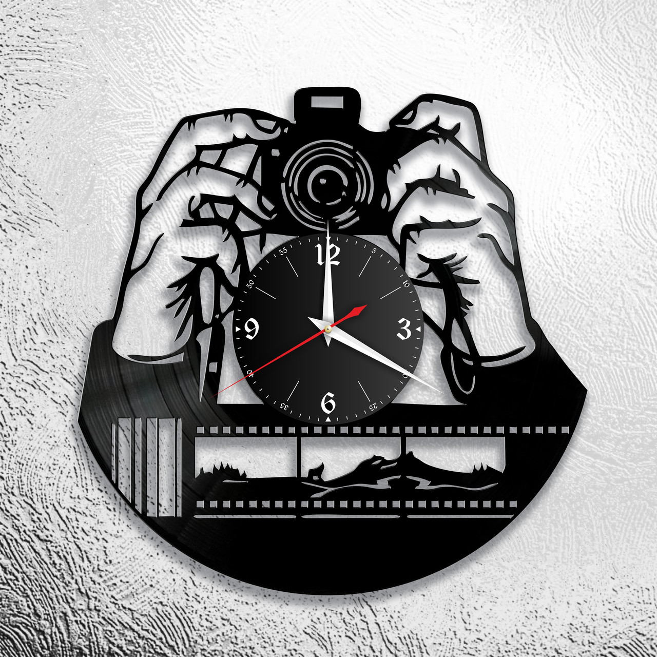 Часы из виниловой пластинки "Фотограф" версия 2, фото 1
