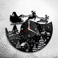 Часы из виниловой пластинки "Новый год" версия 1