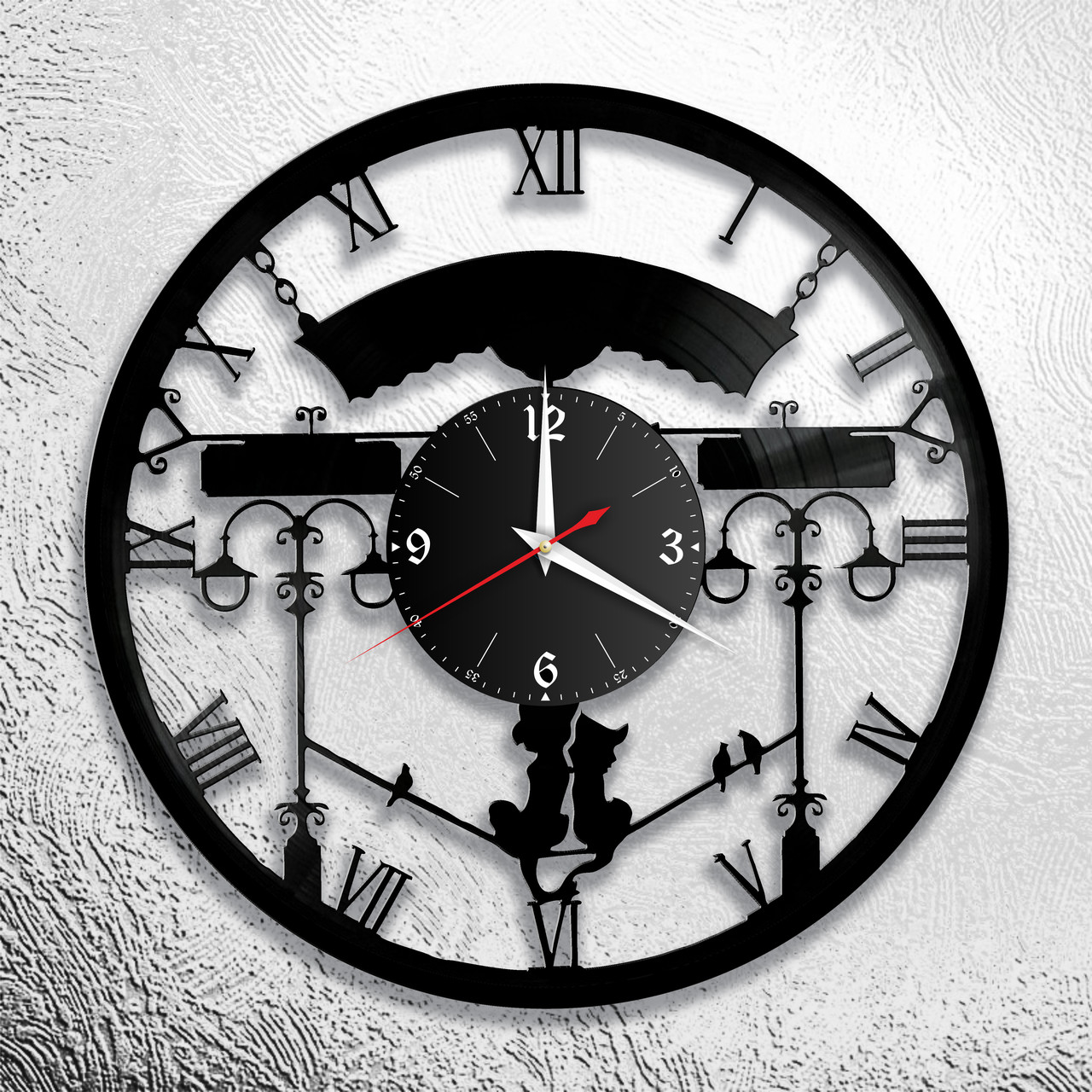 Часы из виниловой пластинки "Семья-именные часы", фото 1