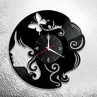 Часы из виниловой пластинки "Девушка" версия 1