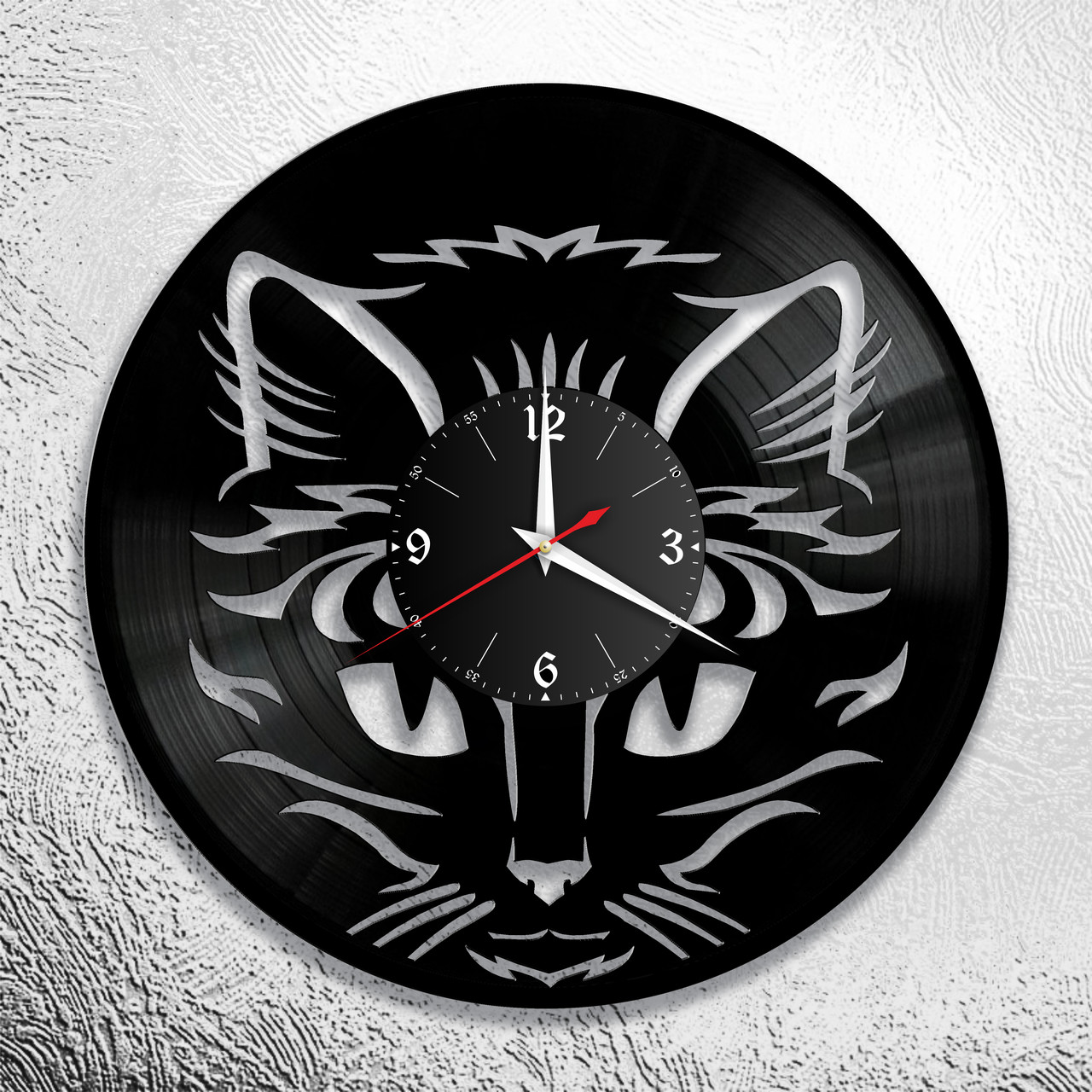 Часы из виниловой пластинки "Коты" версия 4, фото 1