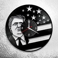 Оригинальные часы из виниловых пластинок "Трамп" версия 1