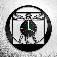 Оригинальные часы из виниловых пластинок "Виртувианский Человек" Версия 1