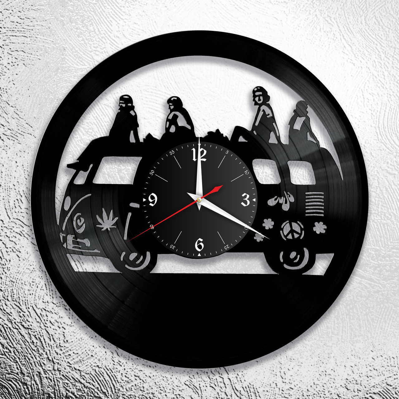 Часы из виниловой пластинки "Автобус" Версия 1, фото 1