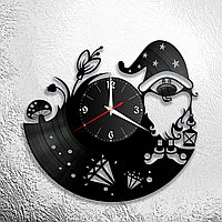 Оригинальные часы из виниловых пластинок "Гномик" Версия 1