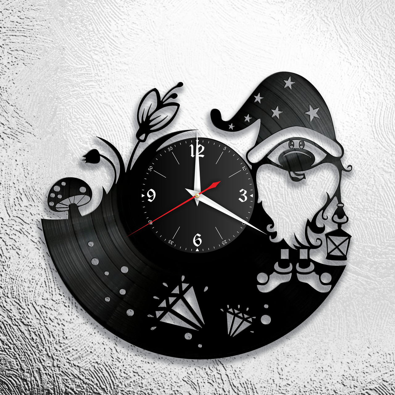 Часы из виниловой пластинки "Гномик" Версия 1, фото 1
