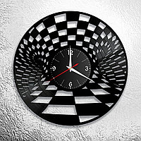 Часы из виниловой пластинки "Иллюзия" Версия 1