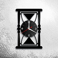 Часы из виниловой пластинки "Песочные часы " Версия 1