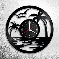 Часы из виниловой пластинки "Тропики" Версия 1