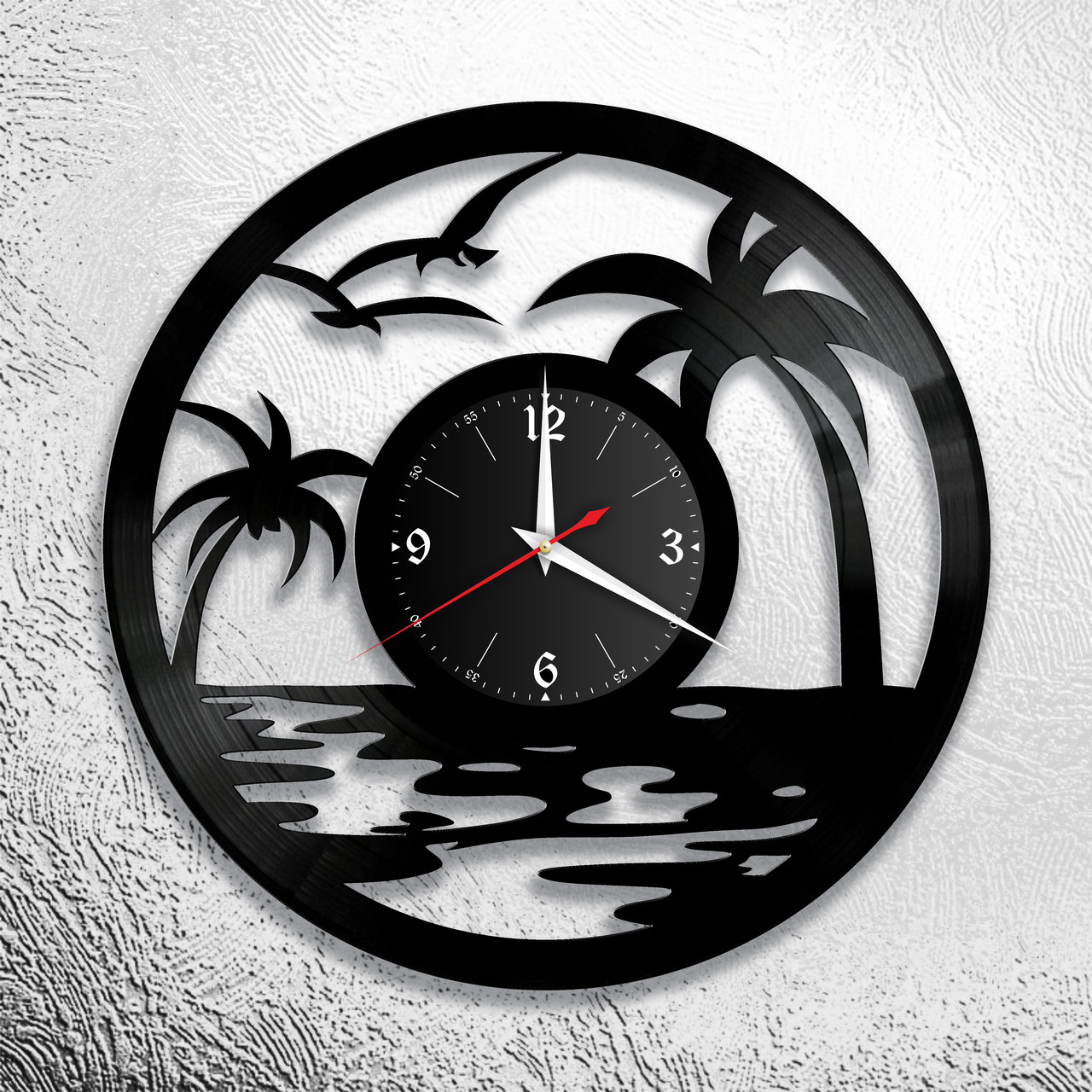 Часы из виниловой пластинки "Тропики" Версия 1, фото 1