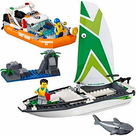 Конструктор Bela Cities "Операция по спасению парусной лодки", 206 деталей, аналог Lego, арт.10752