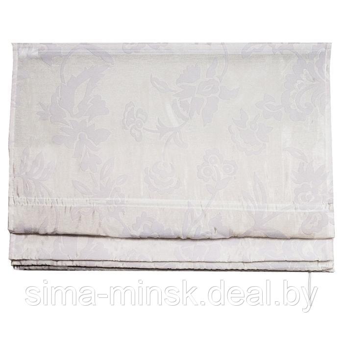 Римская штора «Флок», размер 60х160 см, цвет белый - фото 3 - id-p140450036