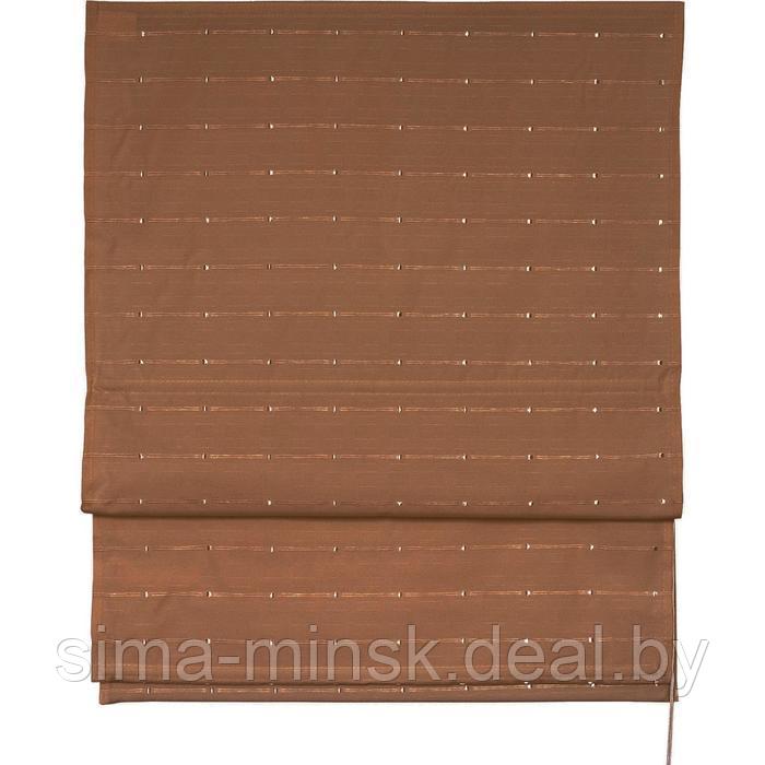 Римская штора «Терра», размер 60х160 см, цвет коричневый - фото 1 - id-p140450038
