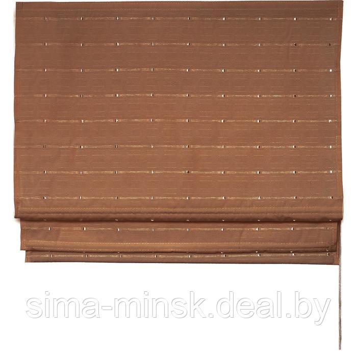 Римская штора «Терра», размер 60х160 см, цвет коричневый - фото 3 - id-p140450038