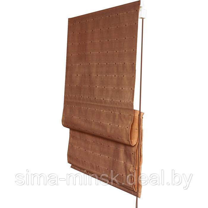 Римская штора «Терра», размер 60х160 см, цвет коричневый - фото 4 - id-p140450038