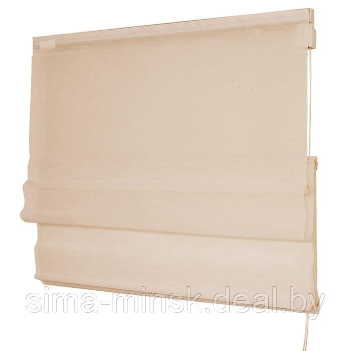 Римская штора «Вуаль», размер 60х175 см, цвет светло-бежевый - фото 3 - id-p140450046