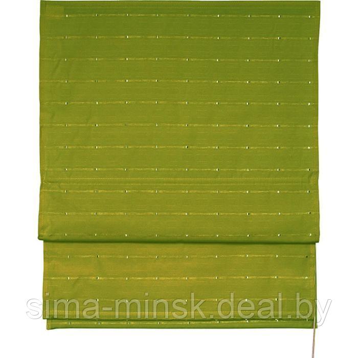 Римская штора «Терра», размер 80х160 см, цвет зелёный - фото 1 - id-p140450047