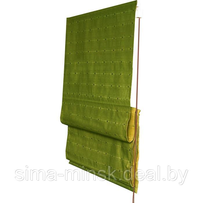 Римская штора «Терра», размер 80х160 см, цвет зелёный - фото 3 - id-p140450047