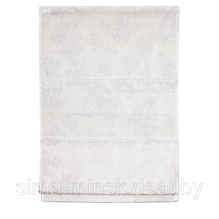Римская штора «Флок», размер 100х160 см, цвет белый - фото 1 - id-p140450053