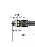 Соединитель кабельный для датчиков и актуаторов, ПУР TURCK RSC4.5T-5/TXL, фото 2