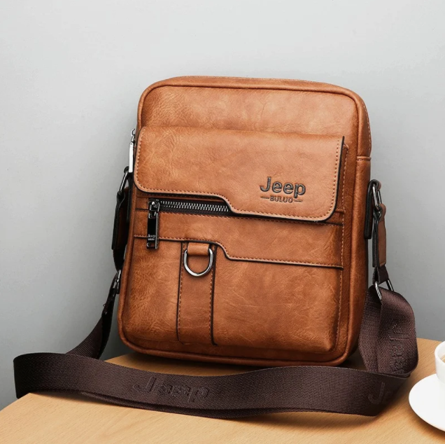Мужская сумка мессенджер Jeep Buluo - (Цвет светло-коричневый) - фото 5 - id-p140451017