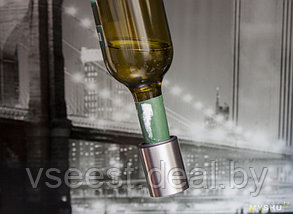Вакуумная пробка для вина Stainless Steel Wine Bottle Stopper With Vacuum Memory Function ,,8820 (shu), фото 3