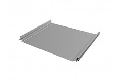 Кликфальц Pro Grand Line 0,5 Satin с пленкой на замках RAL 9006 бело-алюминиевый Сигнальный серый