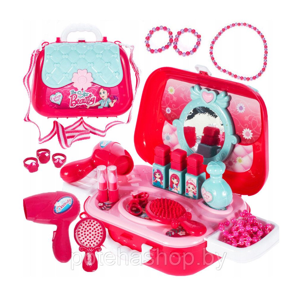 Игровой набор "Юная красавица" в сумочке, 17 предметов, арт. 008-933A - фото 1 - id-p140455932