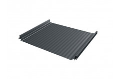 Кликфальц Pro Gofr Grand Line 0,45 Drap с пленкой на замках RAL 7024 мокрый асфальт Антрацитово-серый