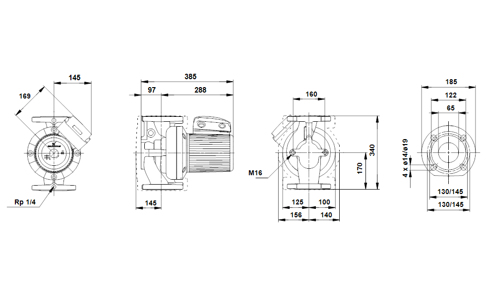 Циркуляционный насос Grundfos UPS 65-60/4 F 3x400B - фото 3 - id-p69143648