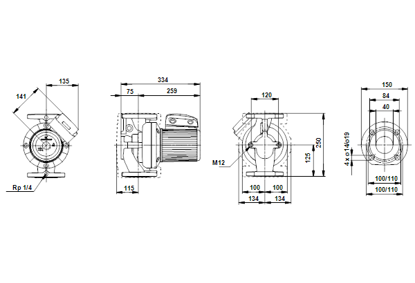 Циркуляционный насос Grundfos UPS 40-60/4F 3x400B - фото 3 - id-p69143646