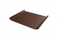 Кликфальц Pro Gofr Grand Line 0,5 Rooftop Бархат с пленкой на замках RAL 8017 шоколад