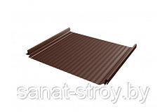 Кликфальц Pro Gofr 0,5 Rooftop Бархат  с пленкой на замках RAL 8017 шоколад
