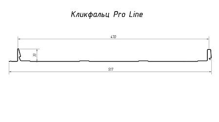 Кликфальц Pro Line Grand Line 0,5 Satin с пленкой на замках RAL 8017 шоколад, фото 2