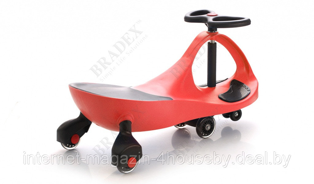 Детская машинка Bibicar (Бибикар) с полиуретановыми колесами, красная - фото 3 - id-p4601486