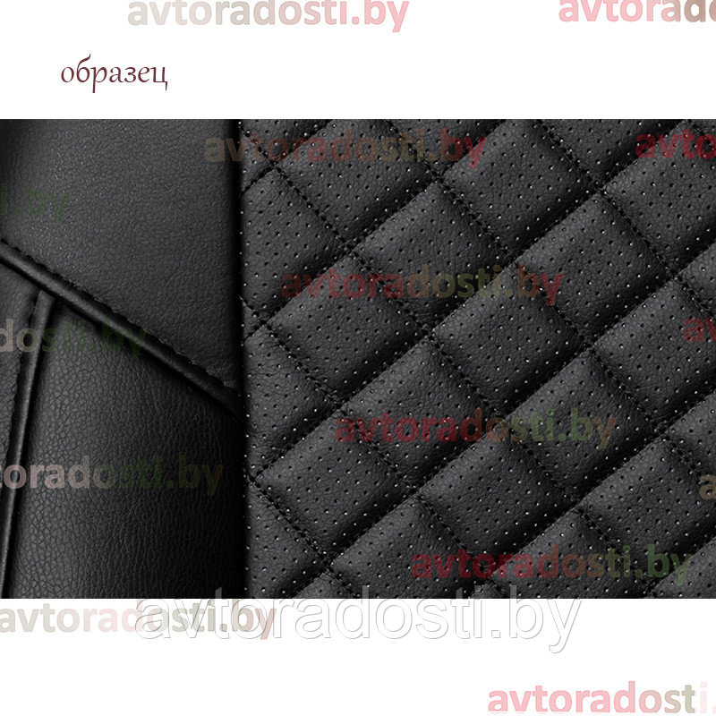 Чехлы на сиденья для Citroen C5 (2001-2008) / Ситроен С5 (экокожа, черный + вставка РОМБ) - фото 5 - id-p128015363