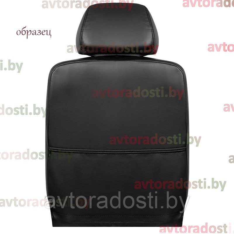 Чехлы на сиденья для Citroen C4 Grand Picasso (2013-) / Ситроен (экокожа, черный + серая вставка) - фото 6 - id-p137273213