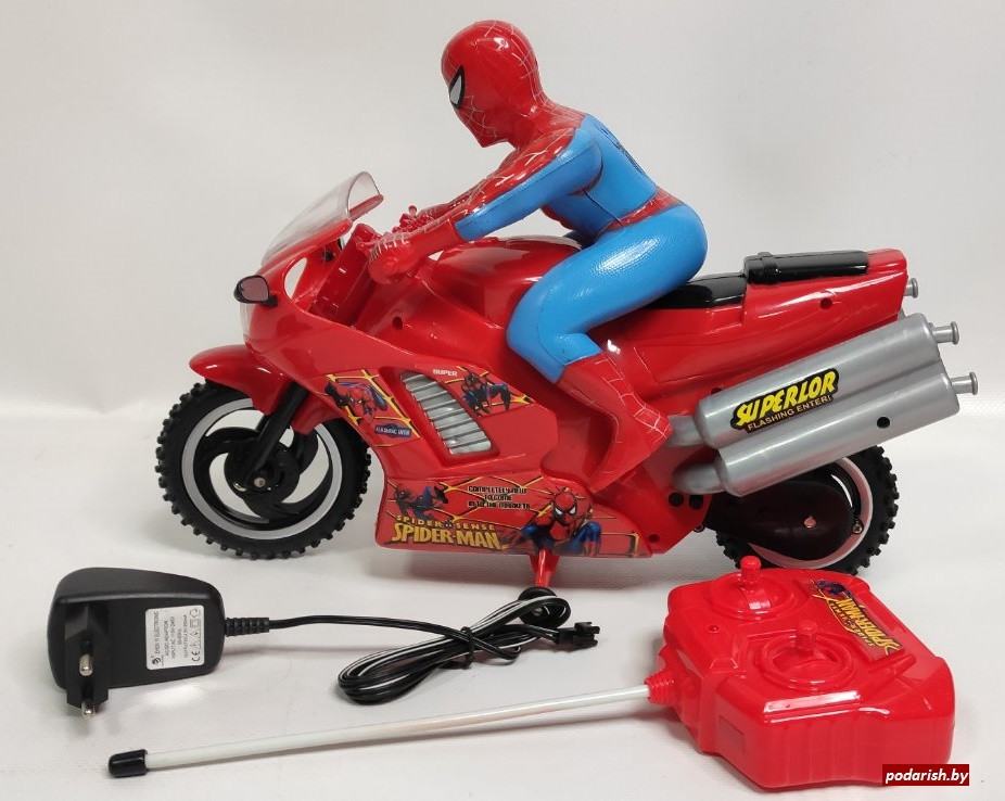 Человек паук на мотоцикле на батарейках - фото 2 - id-p140653039