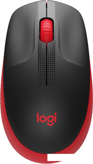 Мышь Logitech M190 (черный/красный)