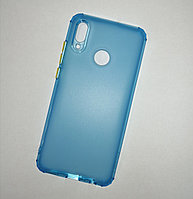 Чехол-накладка JET для Huawei Honor 8A (силикон) JAT-LX1 голубой прозрачный усиленный