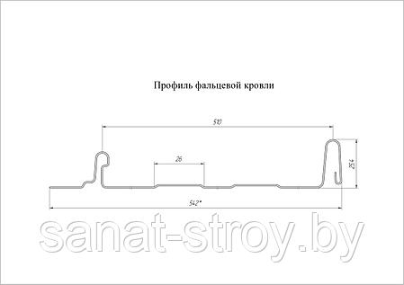 Кликфальц Line 0,5 Satin с пленкой на замках  RAL 9005 черный, фото 2