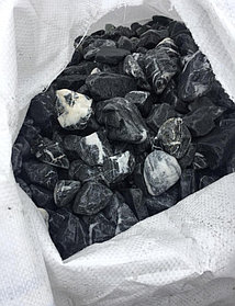Мраморная крошка (черная с белыми прожилками) в биг-беге фр.10-20мм. 1000кг. / 1 тонна