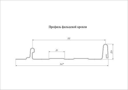 Кликфальц Line 0,45 Drap с пленкой на замках RAL 3005 красное вино, фото 2
