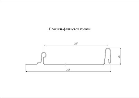 Кликфальц mini Grand Line 0,5 Rooftop Бархат с пленкой на замках RAL 9005 черный, фото 2