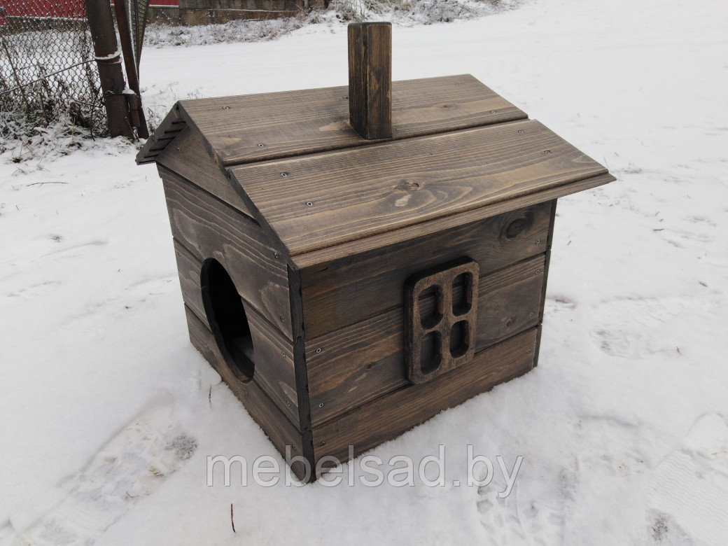 Домик для кошек уличный деревянный "Кошкин Дом №48" - фото 1 - id-p140740852