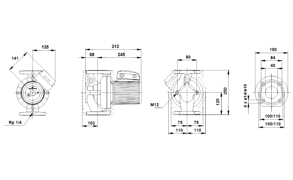 Циркуляционный насос Grundfos UPS 40-120 F 1x230 B - фото 3 - id-p140745564