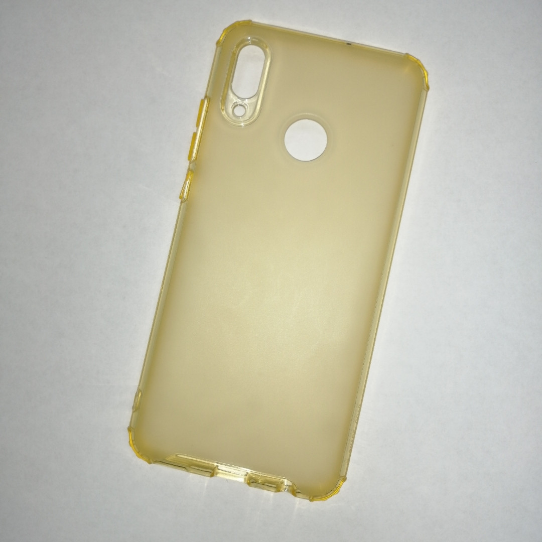 Чехол-накладка JET для Huawei P Smart 2019 (силикон) POT-LX1 золотой прозрачный усиленный