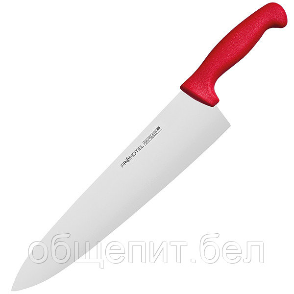 Нож поварской «Проотель», L=435/285 мм, красный - фото 1 - id-p140769492