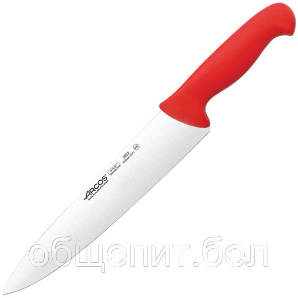 Нож поварской «2900», L=387/250 мм, красный - фото 1 - id-p140781761
