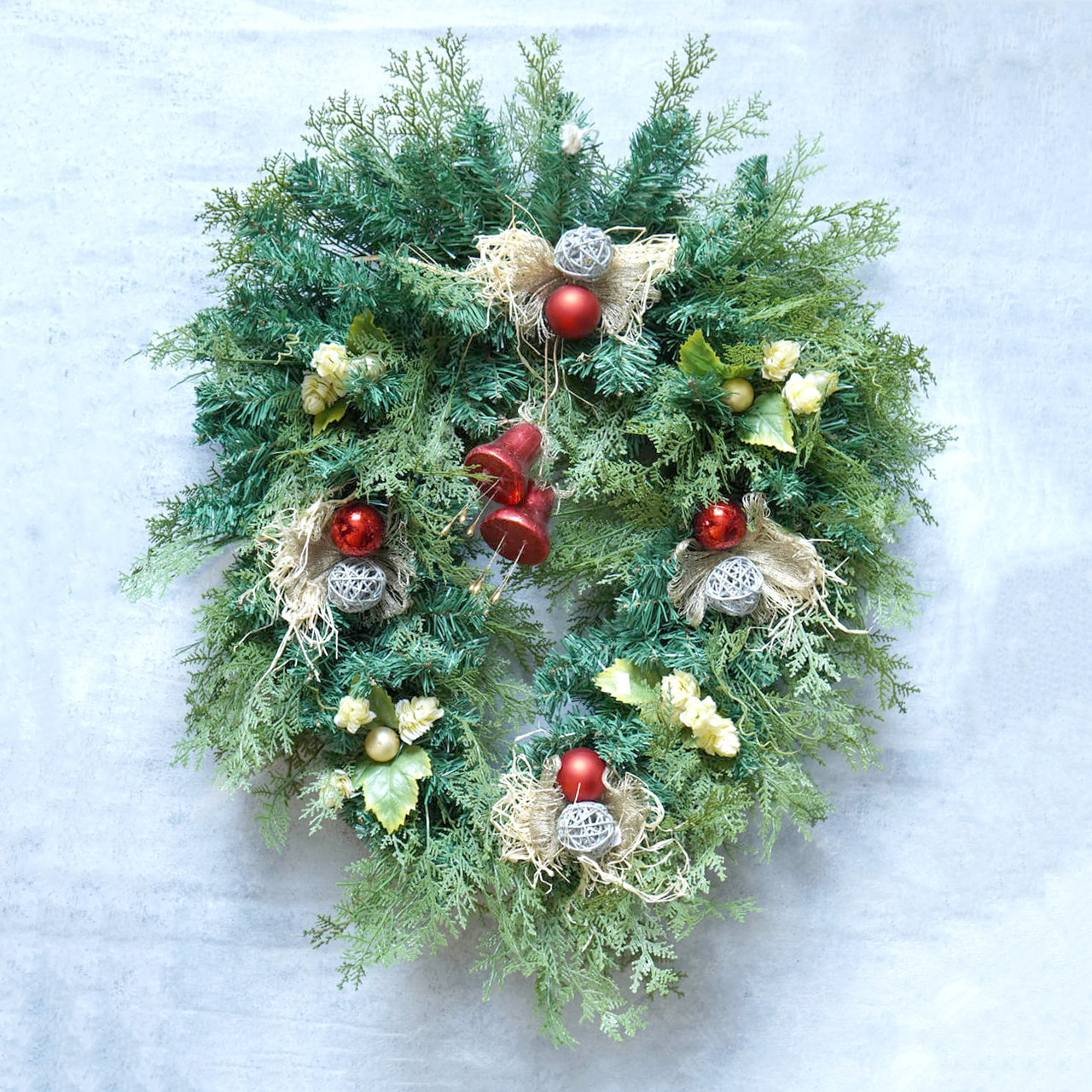 Новогодний венок декоративный большой, фото 1